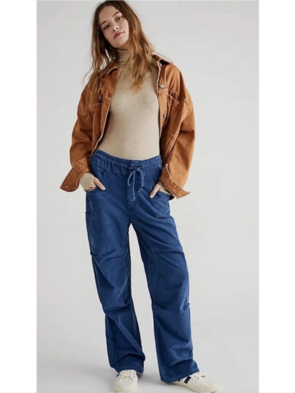 We The Free × Free People Modern Love Pull-On Cord Pants Blue